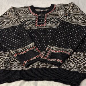 Men’s Dale of Norway Black and White Crewneck Sweater
